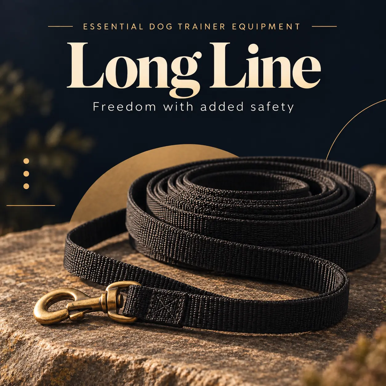 Long line for dog training