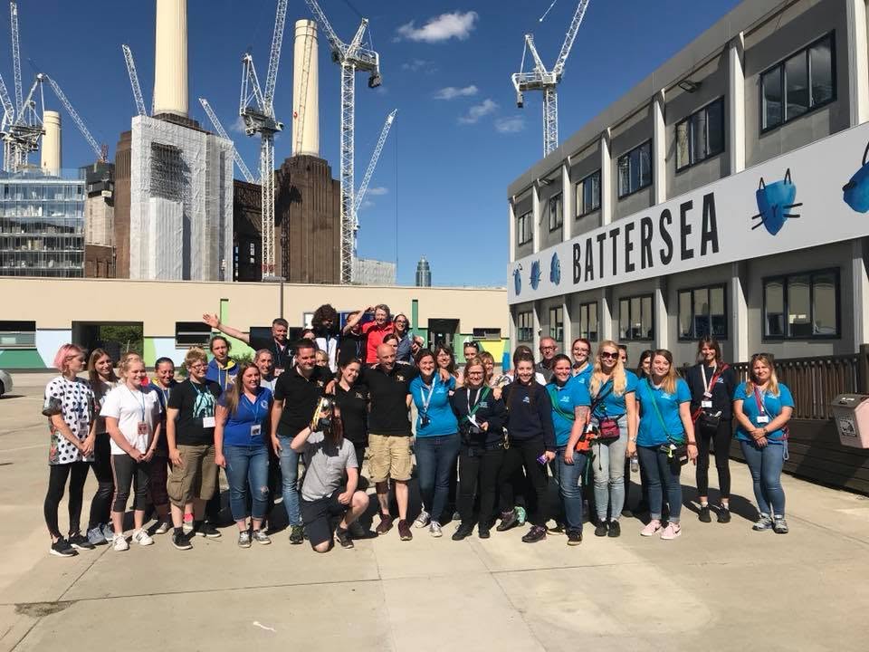 Course group outside Battersea Dogs and Cats Home