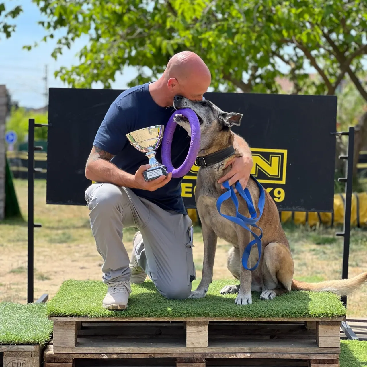Nando with Malinois