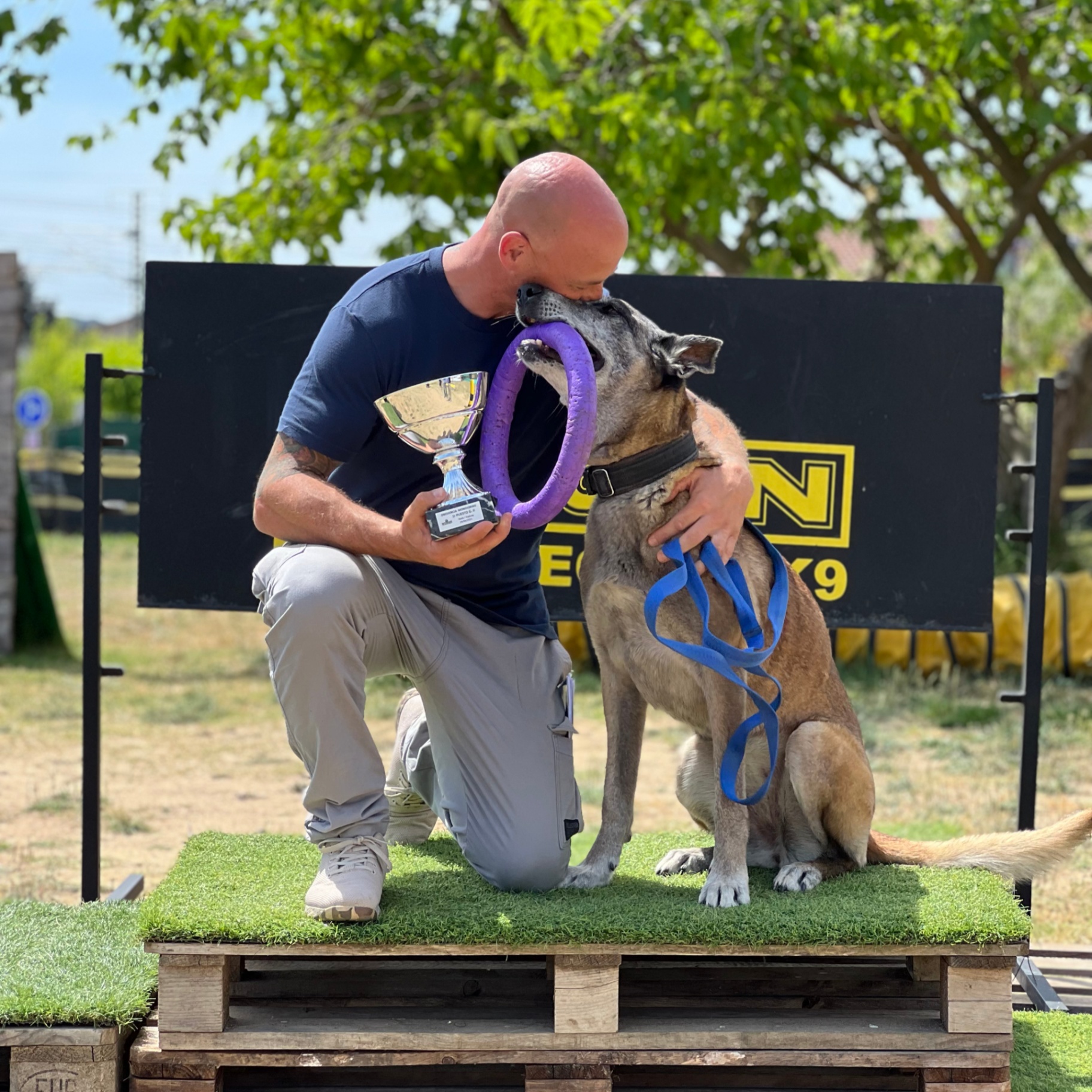 Nando with Malinois